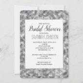 シルバースパークルブライダルシャワー 招待状 (正面)