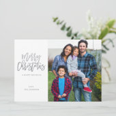 シルバースパークルメリークリスマス付きミニマリスト写真 (スタンド正面)