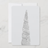 シルバースパークルユニコーン誕生日 招待状 (裏面)