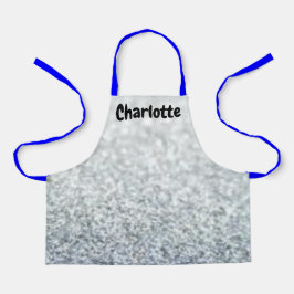 シルバースパークルルルックブルーストリングガールディバスタイリスト エプロン
