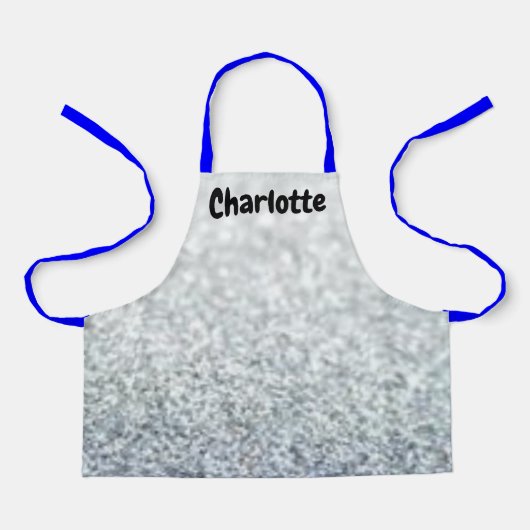 シルバースパークルルルックブルーストリングガールディバスタイリスト エプロン (正面)