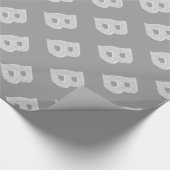 シルバースパークルレターB ラッピングペーパー (角)