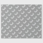 シルバースパークルレターJ ラッピングペーパー (フラット)