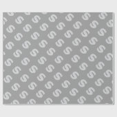 シルバースパークルレターS ラッピングペーパー (フラット)