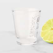 シルバースパークル完全にカスタマイズ可能パーティー ショットグラス (左)