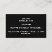 シルバースパークル点滴 名刺 (裏面)