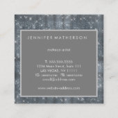 シルバースパークル美しいスタイリスト スクエア名刺 (裏面)