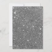 シルバースパークル 結婚式の写真 感謝カード 招待状 (裏面)