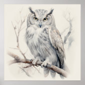 シルバースピリットアニマルフクロウ ポスター (正面)