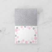 シルバースプリンクルズ散布ピンクドットありがとう サンキューカード (内部)