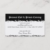 シルバースプーンパーソナルシェフとケータリング 名刺 (裏面)