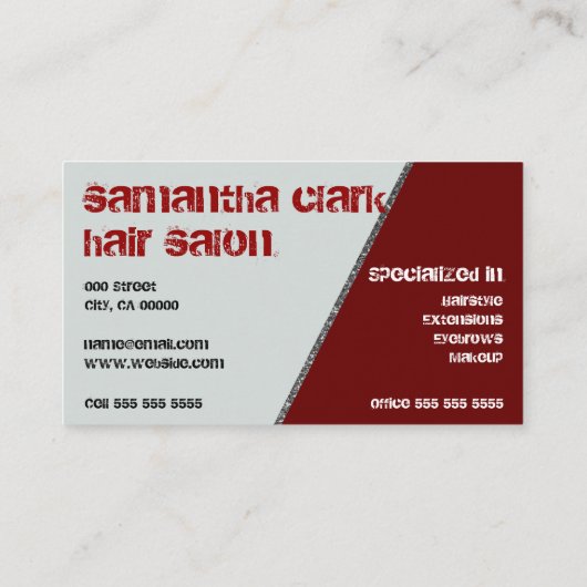 シルバースプ動揺してリンクルズスタイルレッドアンドブラック 名刺 (裏面)