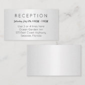 シルバースモール披露宴カード会場住所 エンクロージャーカード (正面/裏面)