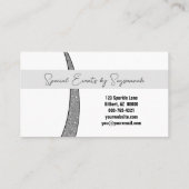 シルバースライバフェイクグリッタープロフェッショナル写真 名刺 (裏面)