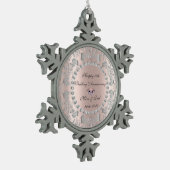 シルバースワーズバラ金ゴールド結婚10周年 スノーフレークピューターオーナメント (左)