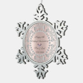 シルバースワーズバラ金ゴールド結婚10周年 スノーフレークピューターオーナメント (右)