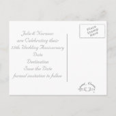 シルバースワールズ記念日の保存日 案内ポストカード (裏面)