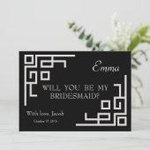 シルバースワール私のブライドメイド招待状 招待状 (スタンド正面)