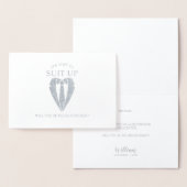 シルバースーツパーソナライズされたグロムスマン提案 箔カード (ディスプレー)