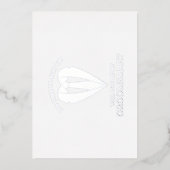 シルバースーツパーソナライズされたグロムスマン提案 箔招待状 (正面)