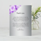 シルバーズの紫色の植物性結婚バラ サンキューカード (スタンド正面)