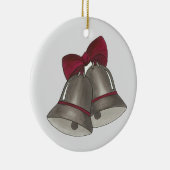 シルバーズ結婚ベルズアニバーサリー婚約パーティ セラミックオーナメント (右)