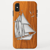 シルバーセイルボートのチークヴェネアデコール Case-Mate iPhoneケース (裏面)