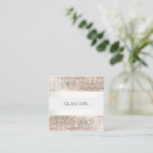 シルバーセクストライプインのメイクアップアーティスト スクエア名刺 (スタンド正面)