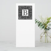 シルバーセモノグラムのルト結婚式招待状 招待状 (スタンド正面)