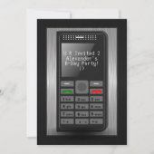 シルバーセル10代の電話の誕生日パーティーの招待 招待状 (正面)