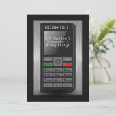 シルバーセル10代の電話の誕生日パーティーの招待 招待状 (スタンド正面)