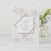 シルバーセージユーカリ日付を保存2 招待状 (スタンド正面)