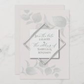 シルバーセージユーカリ日付を保存2 招待状 (正面/裏面)