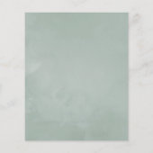 シルバーセージ幾何学的ユーカリ結婚式の招待 チラシ (裏面)