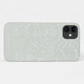 シルバーセージ フローラル パーソナライズデザイン Case-Mate iPhoneケース (裏面(横))