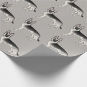 シルバーセーブルドイツの羊飼い犬のパターン ラッピングペーパー (角)