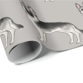 シルバーセーブルドイツの羊飼い犬のパターン ラッピングペーパー (ロールコーナー)