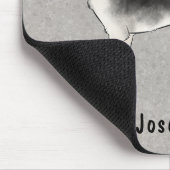 シルバーセーブルドイツシェパードと名前をカスタムする マウスパッド (コーナー)