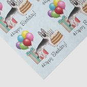 シルバーセーブルドイツシェパードドッグカラフル誕生日 薄葉紙 (詳細)