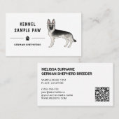 シルバーセーブルドイツシェパードドッグケンネルのブリーダー 名刺 (正面/裏面)