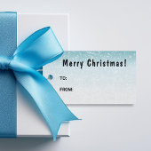 シルバーセーブルドイツシェパードブルーウィンタークリスマス ギフトタグ