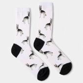 シルバーセーブルドイツシェパード可愛いGSDドッグパターン ソックス (右)