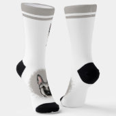 シルバーセーブルドイツシェパード犬と名前をカスタムする ソックス (傾斜あり)