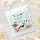 シルバーセーブルドイツシェパード誕生日ありがとう フェイバーバッグ (クリップ留めされた状態)