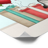 シルバーセーブルドイツシェパード誕生日へようこそ ポスター (角)