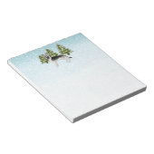 シルバーセーブルドイツシェパード雪の冬の森 ノートパッド (アングル)