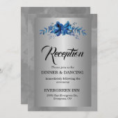 シルバーソイレ咲く青い情事披露宴 招待状 (正面/裏面)