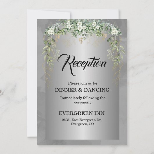 シルバーソイレ咲く青い情事招待状 招待状 (正面)