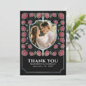 シルバーソードシールド中世ファンタジー結婚ズ サンキューカード (スタンド正面)