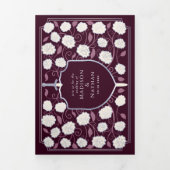 シルバーソード&シールド中世ファンタジー結婚の赤 三つ折り招待状 (カバー)